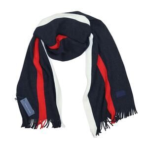 Tommy Hilfiger Striped Men's Winter Fringe Scarf One Size Desert Sky Multi NWT